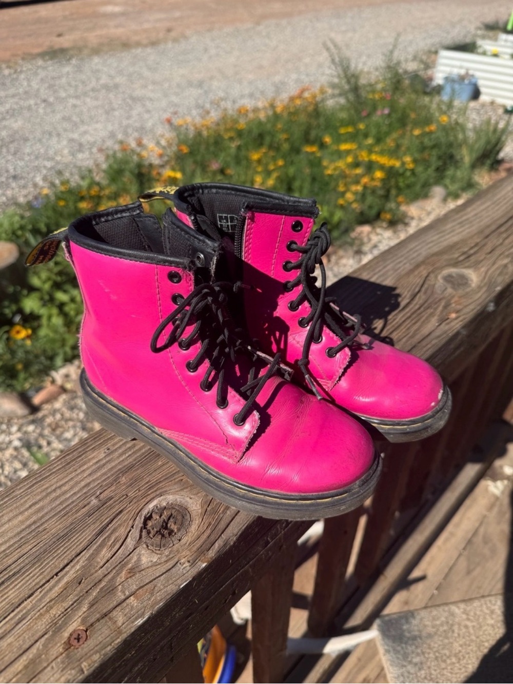 Size 2 Doc Martin boots hot pink!